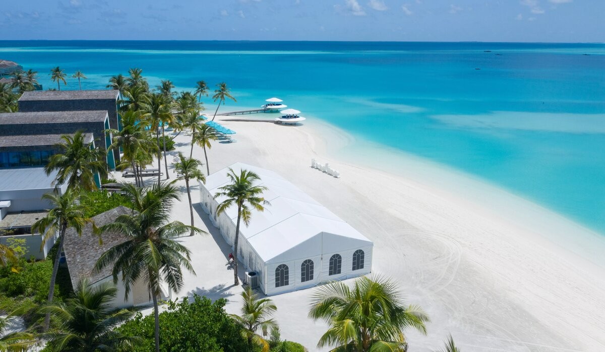 Outdoor marquee at Kandima Maldives beach